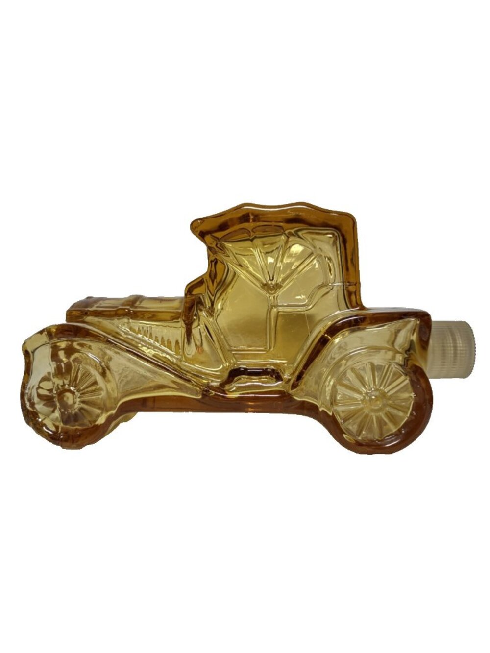 Avon Packard Roadster Decanter Avon Leather Cologne Gold Amber Bottle 6 fl oz